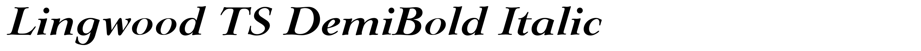 Lingwood TS DemiBold Italic